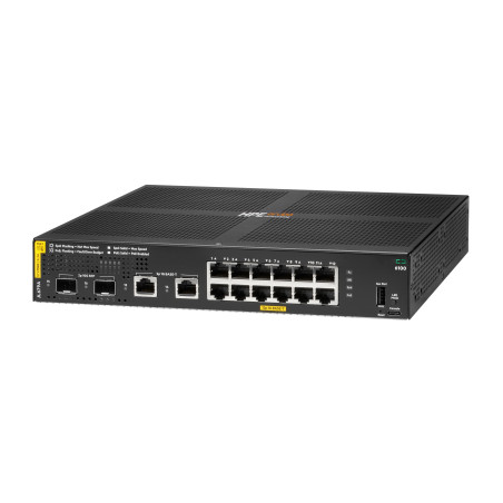 HPE JL679A Aruba Networking CX 6100 12G Class4 PoE 2G/2SFP+ 139W Switch, Gestionado, L3, Gigabit Ethernet (10/100/1000),