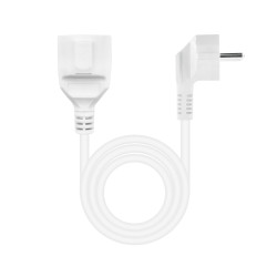 Nanocable 10.22.0605-W Cable de Alimentación Alargador, Blanco, 5 m, 5 m, Interior, Tipo F, Type F (CEE 7/4), Angular, 1,5 mm² 2