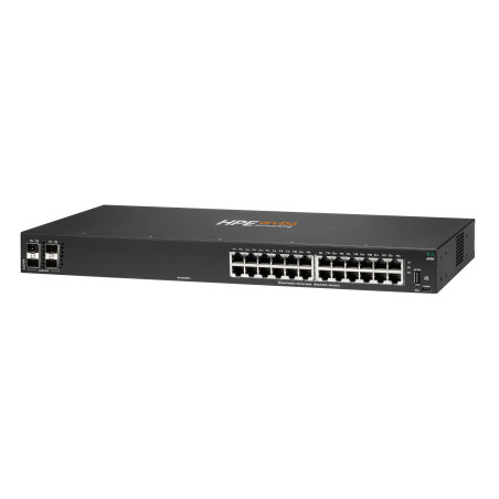 HPE JL678A Aruba Networking CX 6100 24G 4SFP+ Switch, Gestionado, L3, Gigabit Ethernet (10/100/1000), Montaje en rack, 1U