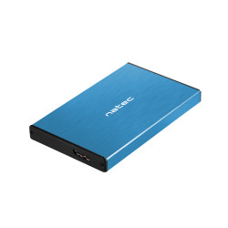 NATEC NKZ-1280 Rhino GO, Carcasa de disco duro/SSD, 2.5", Serial ATA III, 6 Gbit/s, Conexión USB, Azul