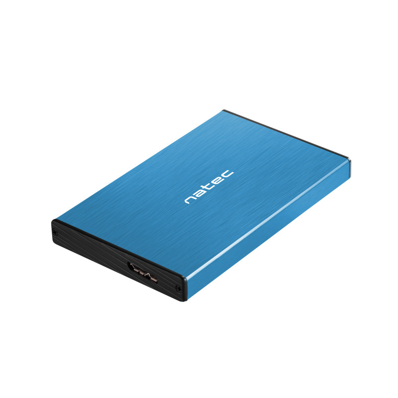 NATEC NKZ-1280 Rhino GO, Carcasa de disco duro/SSD, 2.5", Serial ATA III, 6 Gbit/s, Conexión USB, Azul