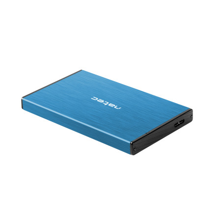 NATEC NKZ-1280 Rhino GO, Carcasa de disco duro/SSD, 2.5", Serial ATA III, 6 Gbit/s, Conexión USB, Azul