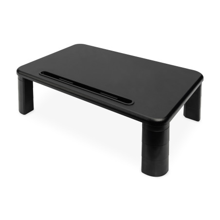 Digitus DA-90458 Elevación ergonómica del monitor, Soporte para ordenador portátil, Negro, 10 kg, 280 mm, 400 mm, 145 mm