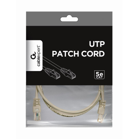 Gembird PP12-1M espinal CAT5e UTP Patch , gris , 1 m, 1 m, Cat5e, RJ-45, RJ-45, Beige