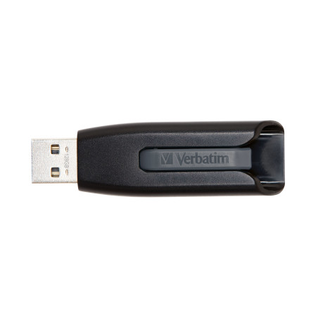 Verbatim 49189 V3 - Unidad USB 3.0 128 GB - Negro, 128 GB, USB tipo A, 3.2 Gen 1 (3.1 Gen 1), 80 MB/s, Deslizar, Negro
