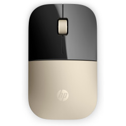 HP X7Q43AA#ABB Ratón inalámbrico Z3700 dorado, Ambidextro, Óptico, RF inalámbrico, 1200 DPI, Oro