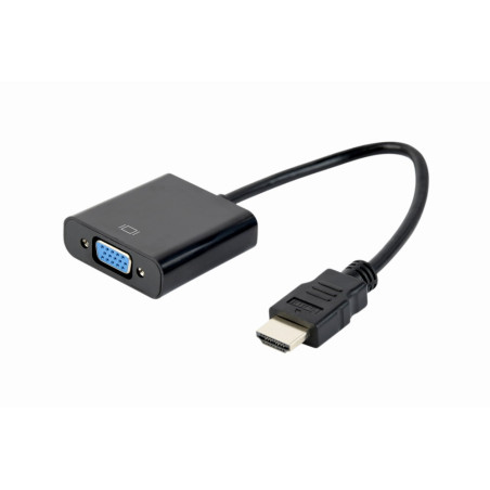 Gembird A-HDMI-VGA-04 A-HDMI-VGA-04, 0,15 m, VGA (D-Sub), HDMI tipo A (Estándar), Macho, Hembra, Negro