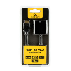 Gembird A-HDMI-VGA-04 A-HDMI-VGA-04, 0,15 m, VGA (D-Sub), HDMI tipo A (Estándar), Macho, Hembra, Negro 2