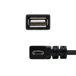 Nanocable 10.01.3600 CABLE USB 2.0 OTG ACODADO, TIPO MICRO B/M-A/H, NEGRO, 15 CM, 0,15 m, Micro-USB B, USB A, USB 2.0, 2