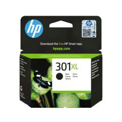 HP CH563EE Cartucho de tinta original 301XL de alta capacidad negro, Alto rendimiento (XL), Negro, Tinta a base de pigmentos, 8