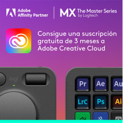 Logitech 920-012931 MX Creative Console, keypad programable con 9 teclas LCD personalizables y dial de control para diseño 2