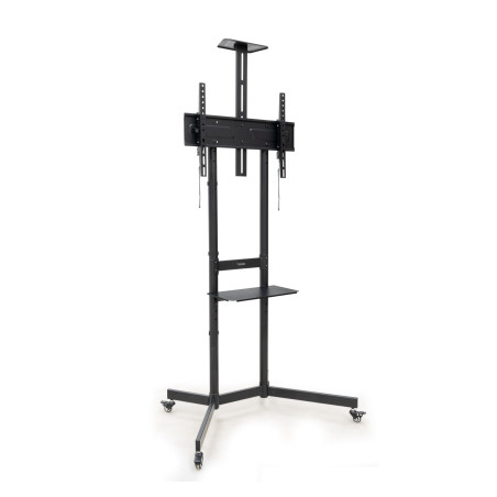 TooQ FS1151M-B “NEFERTITI” Soporte de suelo con Ruedas para pantallas de 37”-70”, Negro, 177,8 cm (70"), 100 x 100 mm,