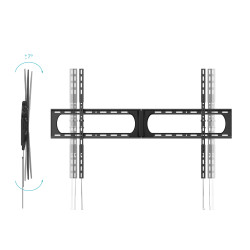 TooQ LP37140T-B Soporte de Pared para Pantallas 37”-140”, Negro, 3,56 m (140"), 300 x 200 mm, 1200 x 800 mm, -7 - 7°, 2