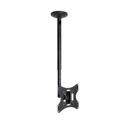 TooQ LPCE2301TSLI-B Soporte de Techo para pantallas 23”-42”, Negro, 75 x 75 mm, 200 x 200 mm, -20 - 20°, -90 - 90°,