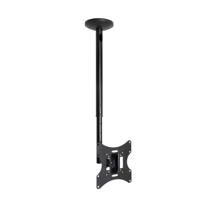 TooQ LPCE2301TSLI-B Soporte de Techo para pantallas 23”-42”, Negro, 75 x 75 mm, 200 x 200 mm, -20 - 20°, -90 - 90°,