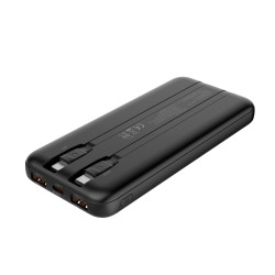 CoolBox COO-PB10K-DP10 POWERBANK DP10 10000MAH LCD+CABLES INTEGRADOS USB-C+LIGHTING NEGRO CARGA RAPIDA 2