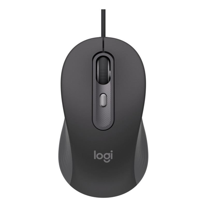 Logitech 910-007511 Signature Wired M520 for Business, Ambidextro, Óptico, USB Tipo C, 4000 DPI, Grafito
