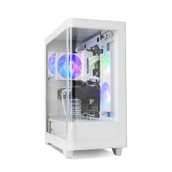 NOX NXHUMMERETHERWH Hummer ETHER, Midi Tower, PC, Blanco, ATX, ITX, Mini-ATX, SPCC, Acero, Vidrio templado, Juego