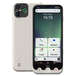 Doro 8905 Aurora A30, 15,5 cm (6.1"), 6 GB, 128 GB, 50 MP, Android 14, Negro, Blanco 2
