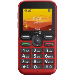 Doro 8754 Leva L10, Barra, SIM única, 6,1 cm (2.4"), 2 MP, 1150 mAh, Rojo