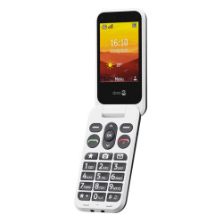 Doro 8743 Leva L20, Concha, SIM única, 7,11 cm (2.8"), 2 MP, 1150 mAh, Negro, Blanco