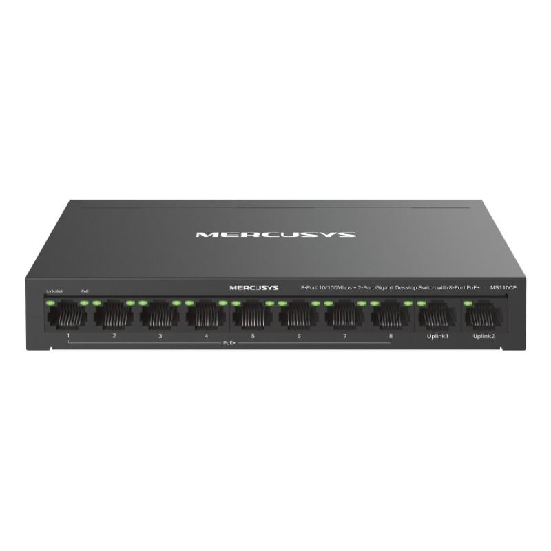 Mercusys MS110CP MS110CP, Fast Ethernet (10/100), Bidireccional completo (Full duplex), Energía sobre Ethernet (PoE), Montaje
