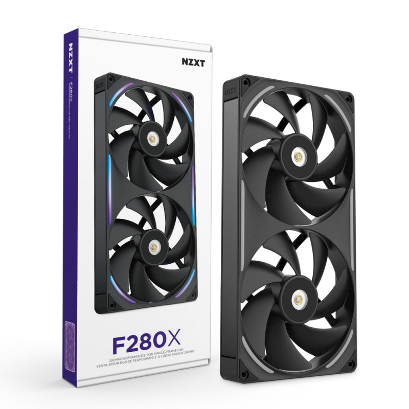 NZXT RF-U28PN-B1 F280X, Ventilador, 14 cm, Negro