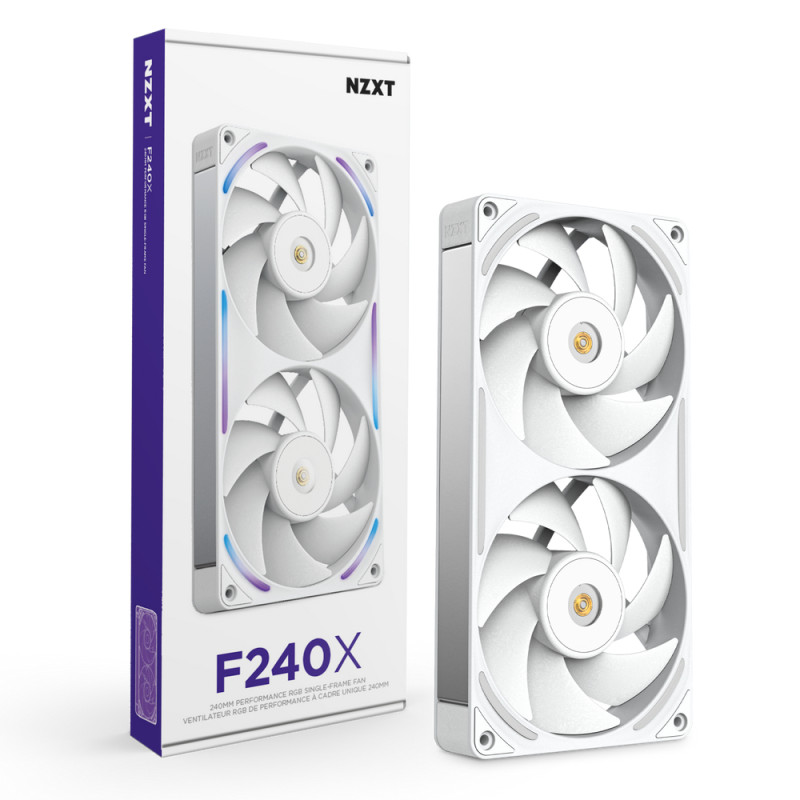 NZXT RF-U24PN-W1 F240X, Ventilador, 12 cm, Blanco