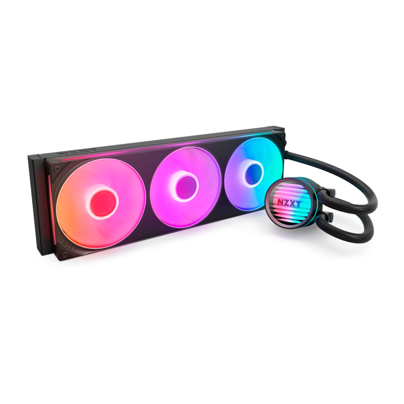 NZXT RL-KR36C-B1 Kraken Core 360 RGB, Kit de refrigeración líquida, 12 cm, 500 RPM, 2400 RPM, 75,05 m³/h, Negro