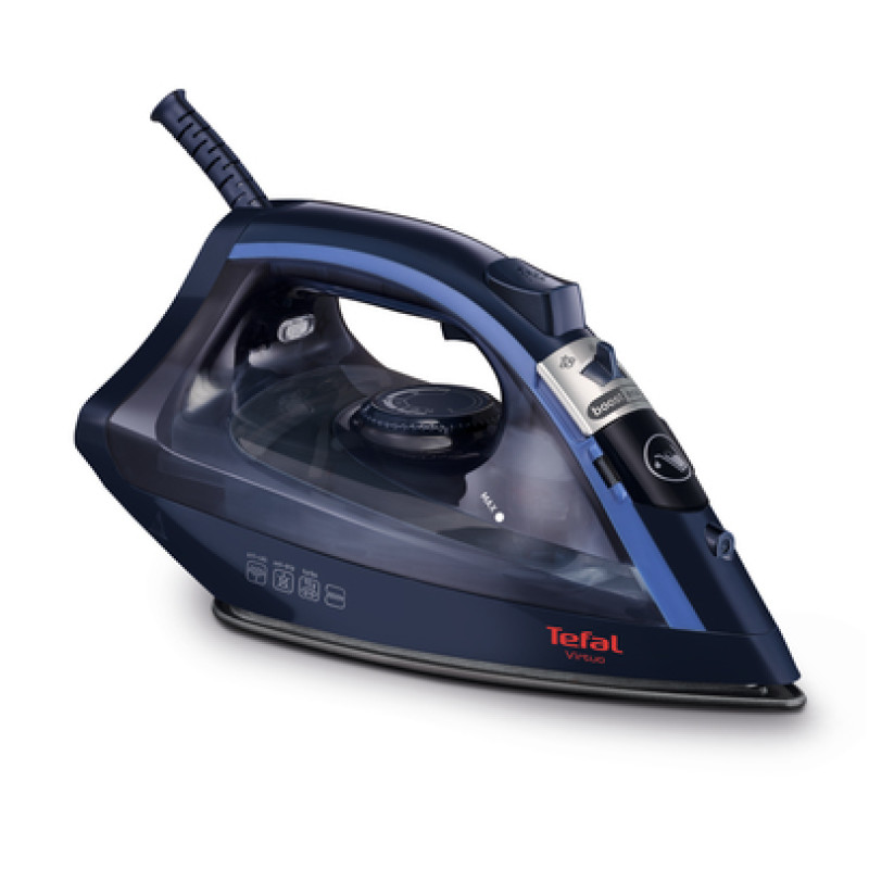 Tefal FV1713 Virtuo FV 1713, Plancha vapor-seco, 90 g/min, Azul, 24 g/min, 2000 W