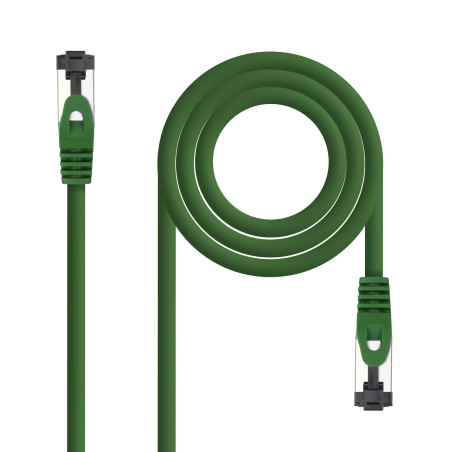 Nanocable 10.20.2000-GR Cable de Red Latiguillo Cat.8.1 2GHz LSZH SSTP AWG26, Verde, 0.5 m, 0,5 m, Cat8.1, S/FTP (S-STP),