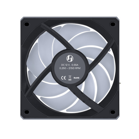 Lian Li 12CL1W1B 12CL1, Ventilador, 12 cm, 0,25 RPM, 2150 RPM, Negro
