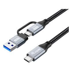 Equip 128431 128431, 1 m, USB A/USB C, USB C, USB 3.2 Gen 2x2, 20 Gbit/s, Negro