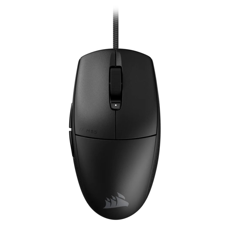 Corsair CH-930F000-WW M55, mano derecha, Óptico, USB tipo A, 16000 DPI, Negro