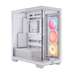 Corsair CC-9011325-WW Midi Tower 3500X LXR LINK TG, Midi Tower, PC, Blanco, ATX, EATX, micro ATX, Mini-ITX, Acero, Vidrio