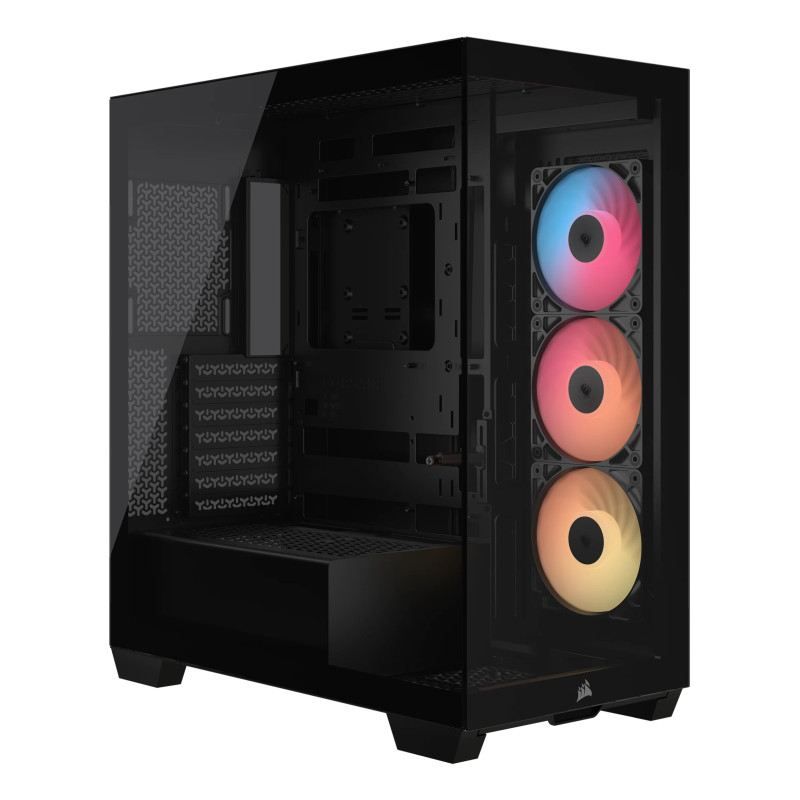 Corsair CC-9011322-WW 3500X RS-R ARGB, Midi Tower, PC, Negro, ATX, EATX, micro ATX, Mini-ITX, Acero, Vidrio templado, Juego