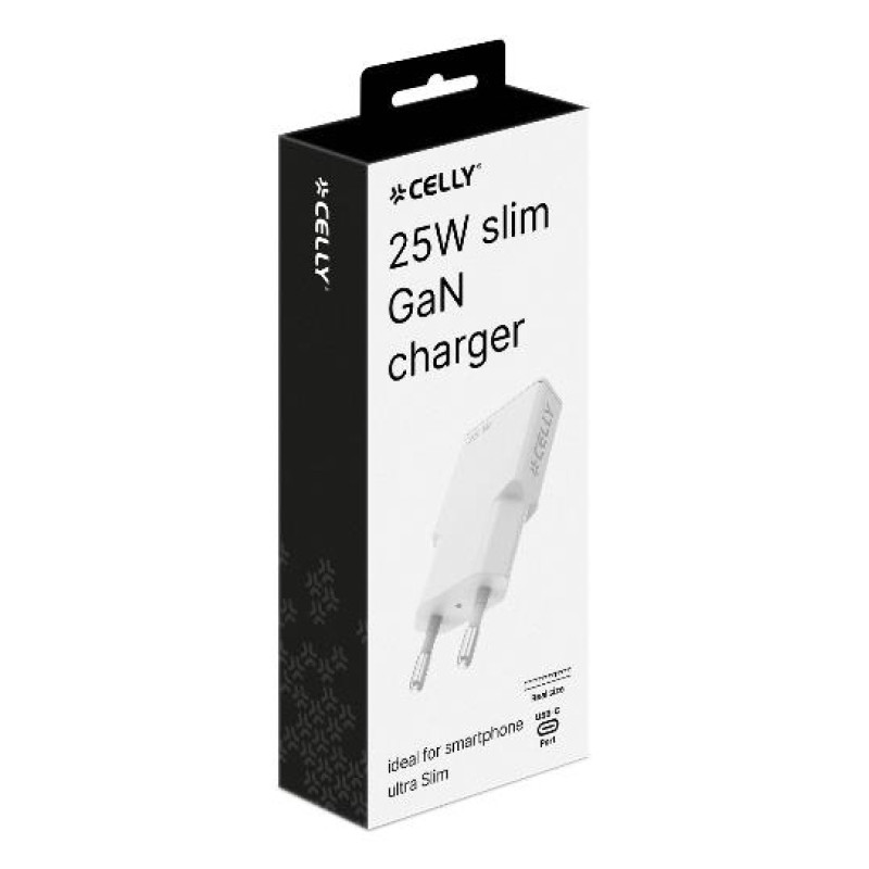 Celly SLIMTC1C25WWH SLIMTC1C25W, Interior, Corriente alterna, 9 V, 3 A, Blanco