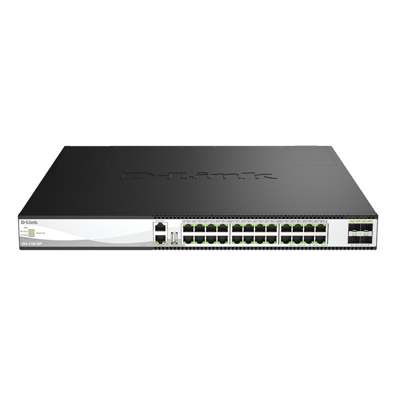D-Link DXS-3130-28P/E DXS-3130-28P, Gestionado, L3, 10G Ethernet (100/1000/10000), Energía sobre Ethernet (PoE), Montaje en
