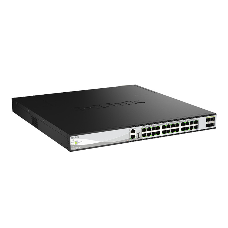D-Link DXS-3130-28P/E DXS-3130-28P, Gestionado, L3, 10G Ethernet (100/1000/10000), Energía sobre Ethernet (PoE), Montaje en