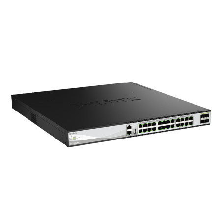 D-Link DXS-3130-28P/E DXS-3130-28P, Gestionado, L3, 10G Ethernet (100/1000/10000), Energía sobre Ethernet (PoE), Montaje en