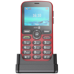 Doro 8712 1880, Barra, SIM única, 6,1 cm (2.4"), Bluetooth, 1000 mAh, Rojo