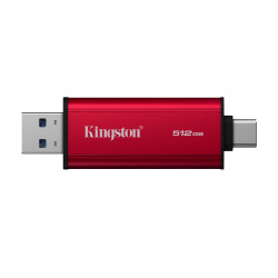 Kingston Technology SPSD/512GB 512GB Dual USB-A/C Portable SSD, Up to 1050MB/s USB 3.2 Gen 2, 512 GB, USB Type-A / USB Type-C, 2