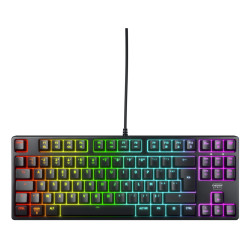 CHERRY CX-K4V2-RGB-TKL-R-FRA K4V2 TKL, Alámbrico, USB, Interruptor mecánico, AZERTY, LED RGB, Negro