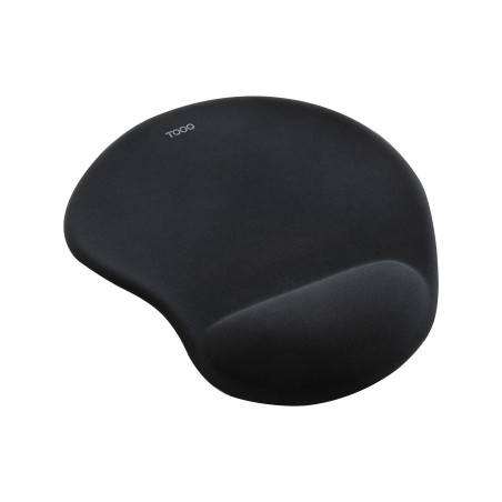 TooQ TQMP1001-B Alfombrilla para ratón ergonómica con reposamuñecas de gel, Negro, Negro, Monocromo, Tela, Gel, Camiseta,