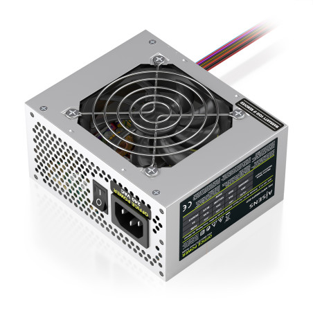 AISENS ASPC-500SFX-SEO Fuente Alimentacion SFX 500W OEM, Plata, 500 W, 220 V, 50/60 Hz, 2.5 - 5 A, 28 A, 20 A