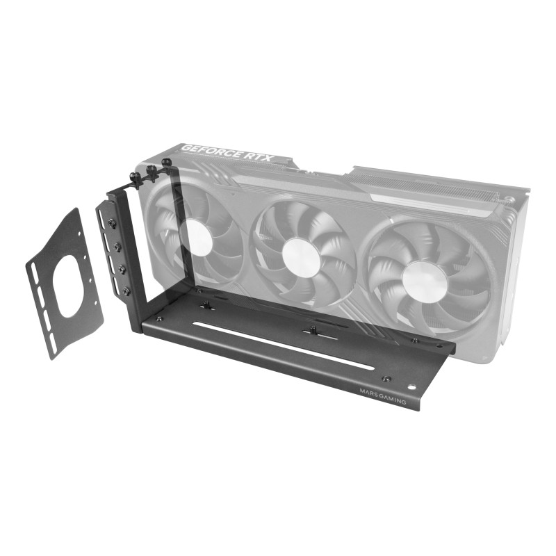 Mars Gaming MCAGCV MCAGCV, Universal, Soporte para tarjeta gráfica, Acero, Negro, 1 pieza(s), 274,5 mm