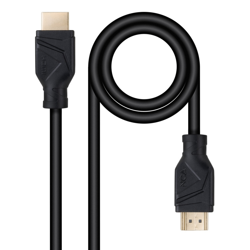 Nanocable 10.15.8301 Cable HDMI V2.1 8K@60Hz 48Gbps CCS, A/M-A/M, Negro, 1 m, 1 m, HDMI tipo A (Estándar), HDMI tipo A