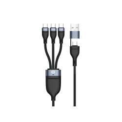 Conceptronic ETTA06B15C ETTA06B15C, 1,5 m, USB A/USB C, 3 x USB C, USB 2.0, 0,48 Gbit/s, Negro