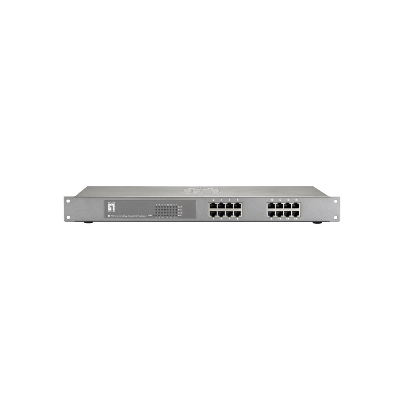 LevelOne FEP-1612W380 FEP-1612W380, Fast Ethernet (10/100), Bidireccional completo (Full duplex), Energía sobre Ethernet (PoE)