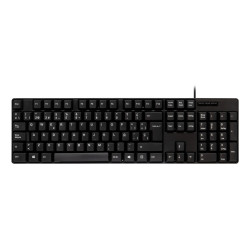 UNYKAch UK50545 Teclado + Ratón Kit OEM, Alámbrico, USB, Interruptor de membrana, QWERTY, Negro, Ratón incluido 2